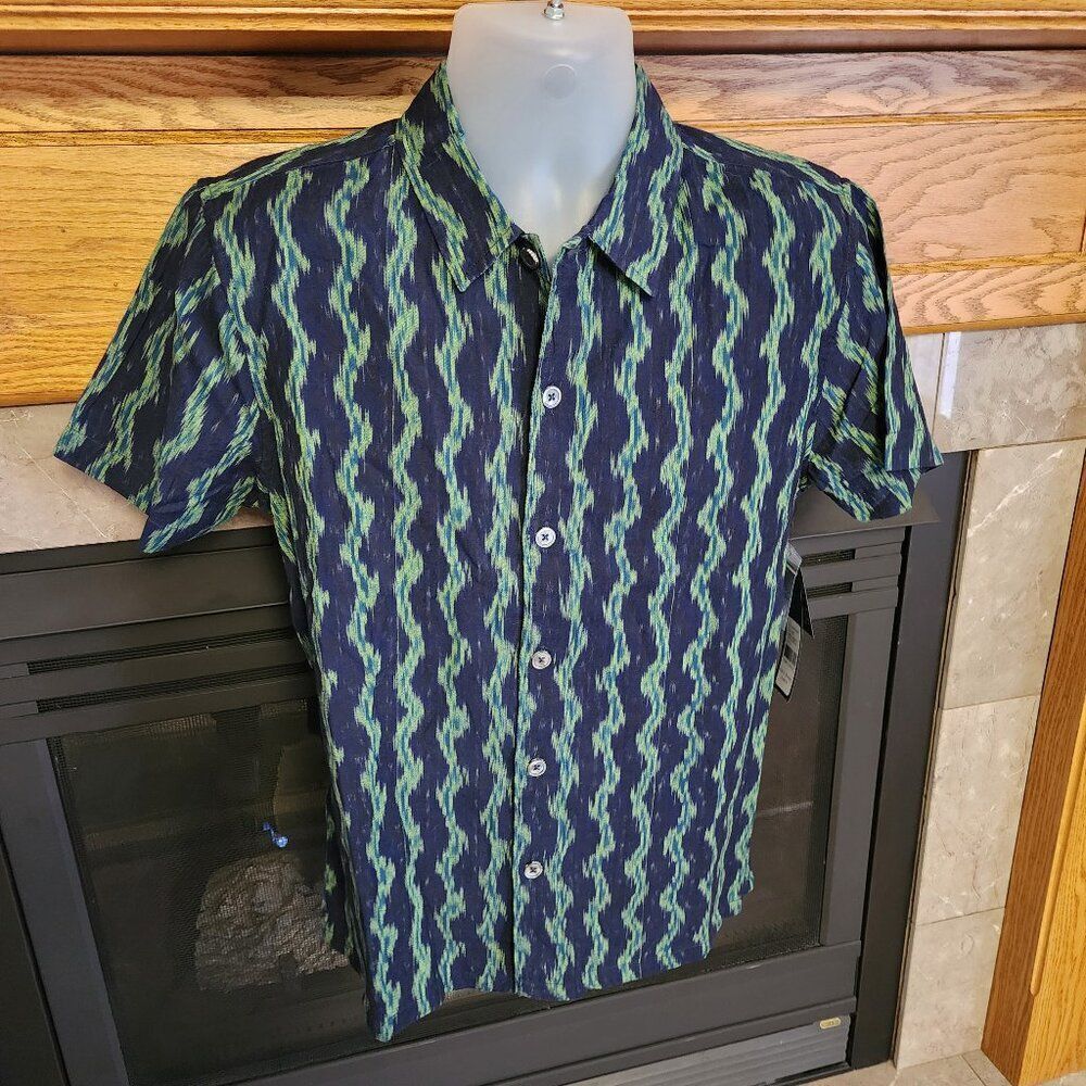 Marc by Marc Jacobs Gettysburg Blue Short-Sleeved Button-Up Shir